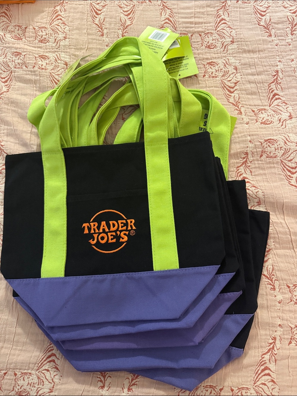 Black and Purple Trader Joe’s Halloween Tote Bag